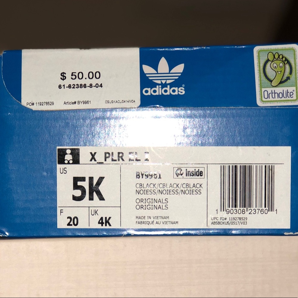 Size 5k black adidas worn once